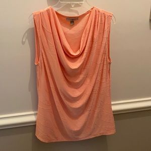 Sleeveless dressy blouse. Peach. Roz&Ali